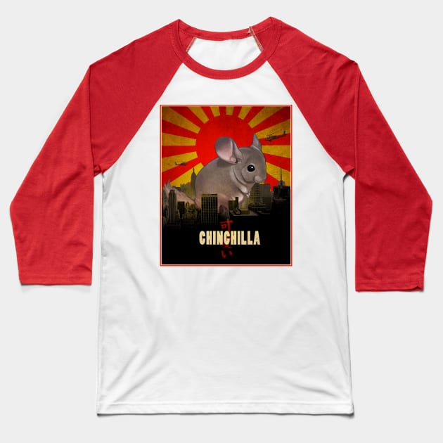 Kaiju Chinchilla Baseball T-Shirt by uialwen